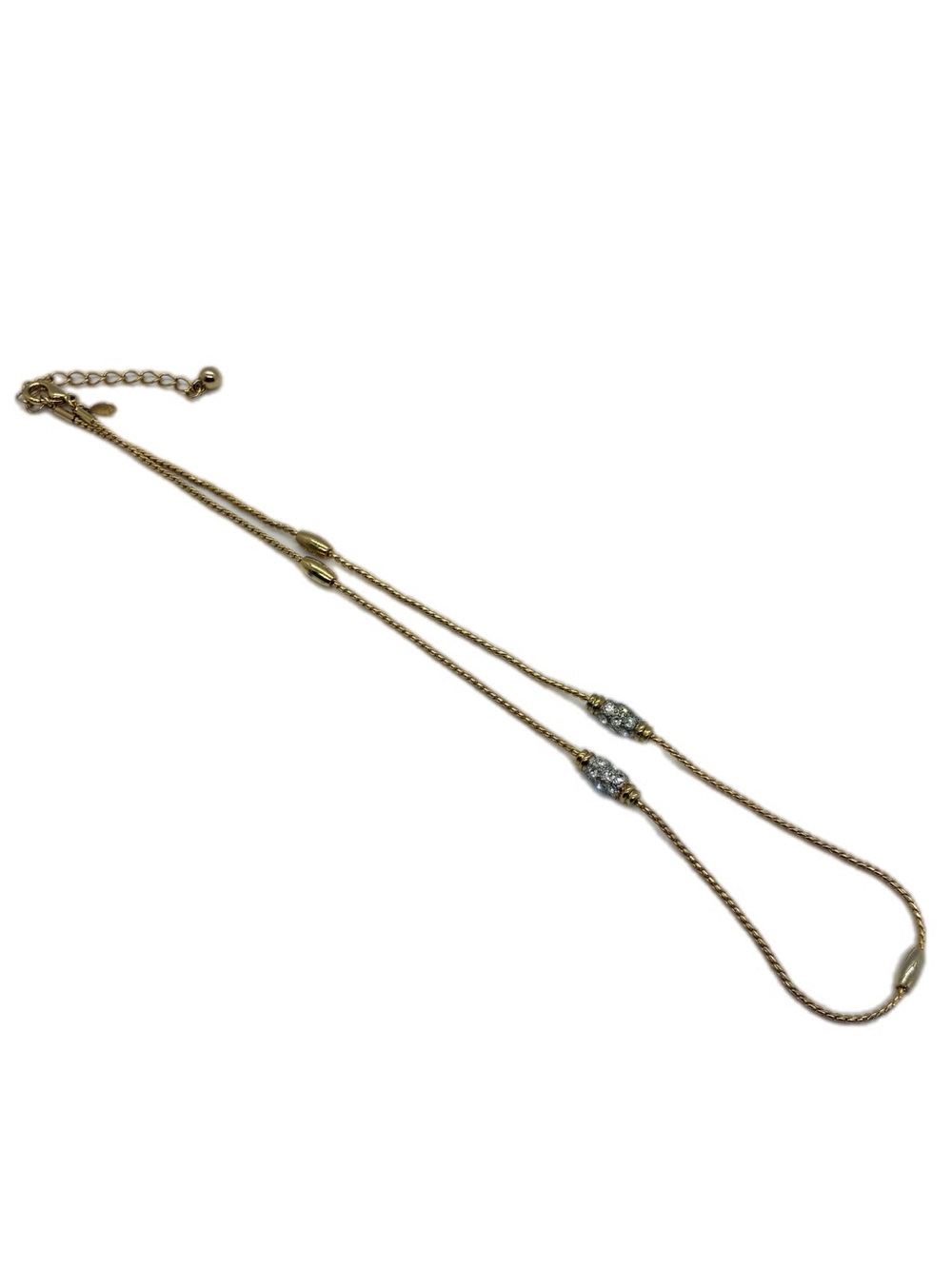 PREMIER DESIGNS GOLD TONE STATION CHAIN NECKLACE - Picture 2 of 4